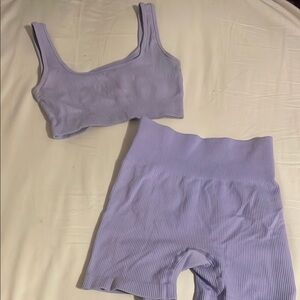 Lavender Ribbed Intimate Set